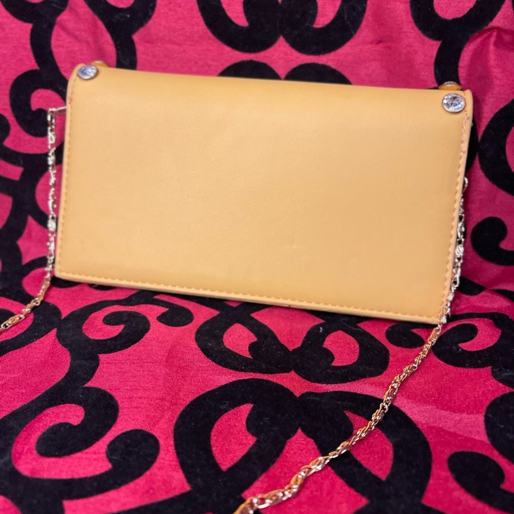 - Women’s Faux Leather Clutch Purse Yellow - Picture 4 of 5